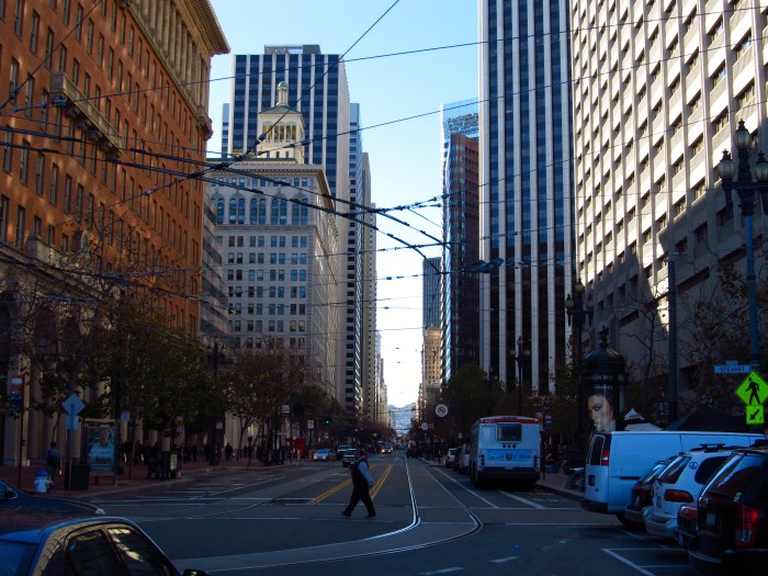 Down Market Street in San Francisco
