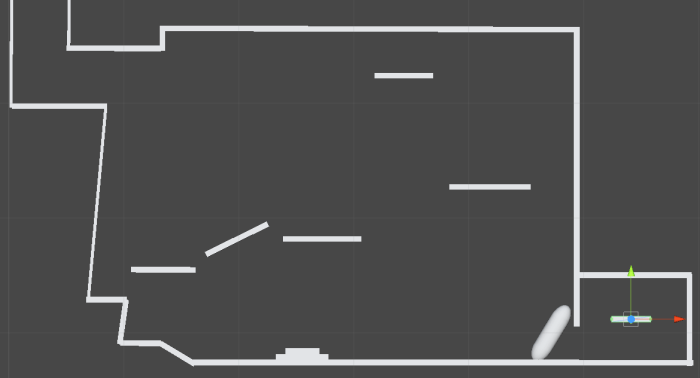 The earliest version of the first level was structurally very different from the end result. 